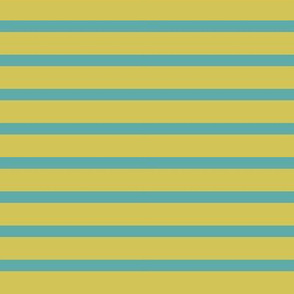 Breton Stripe - Chartreuse and Aqua