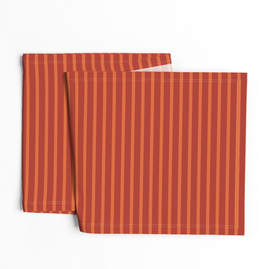 Breton Stripe - Orange and Brick Red