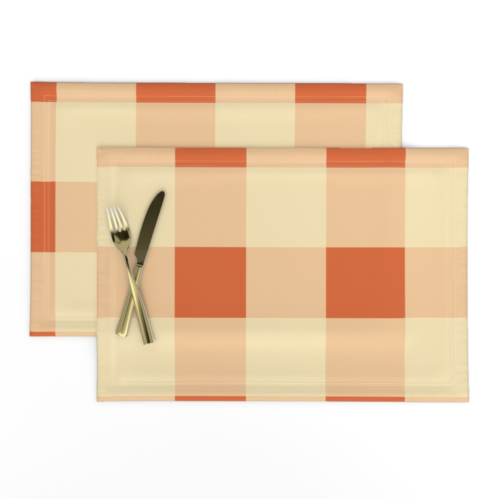 Buffalo Plaid - Pale Yellow and Pumpkin