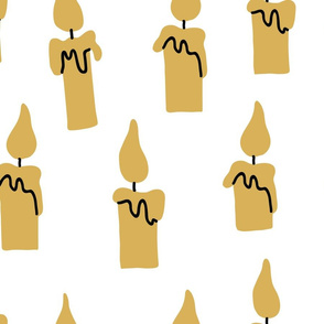Children pattern with flying candles, magical pattern