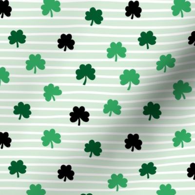 St Patrick's day clovers and stripes shamrock lucky charm green mint