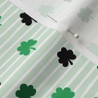 St Patrick's day clovers and stripes shamrock lucky charm green mint
