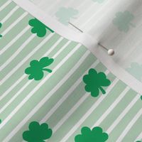 St Patrick's day clovers and stripes shamrock lucky charm green
