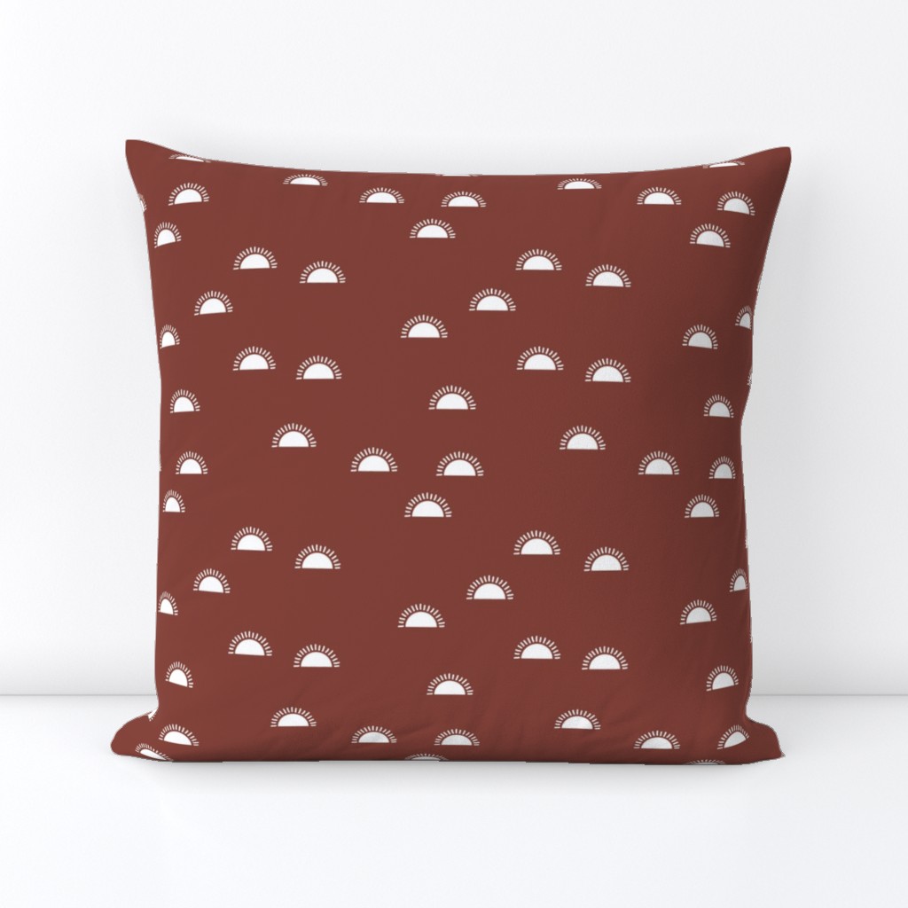 Little sunshine morning minimal trend abstract kids nursery design brown latte 