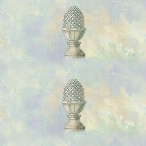 8x4-Inch Repeat of Soft Hues of Hand-Drawn Victorian Pillars