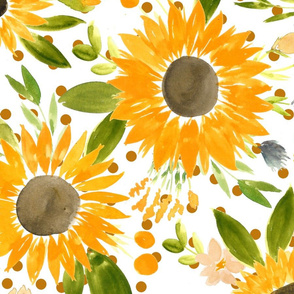 sunflower fields for fall - rust dots 