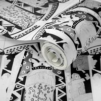 Deco Mythology - black and white