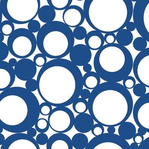 Classic Blue Polka Dots Geometric 