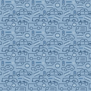 Cars and Trucks Blue - Small