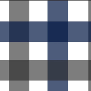 Buffalo Plaid - Navy and Charcoal