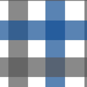 Buffalo Plaid - Classic Blue and Charcoal Grey