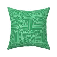 Little Maze stripes St Patrick's Day minimal Scandinavian grid style trend abstract geometric print monochrome bright green