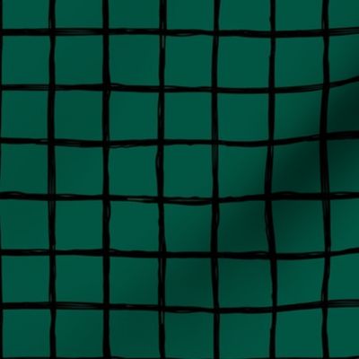 Minimal Dark green night grid geometric maze St Patrick's Day forest green