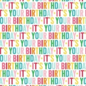 XSM it's your birthday rainbow UPPERcase