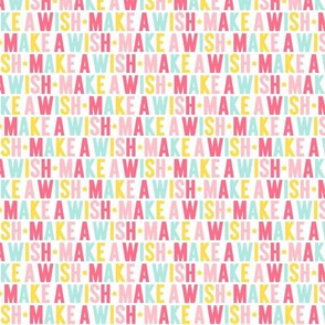 XSM make a wish pink + teal + yellow UPPERcase