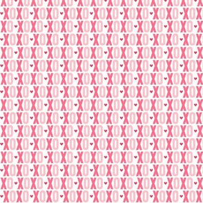 XSM xoxo pink + red UPPERcase