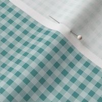 Tiny Gingham - Winter Blue and Icy Grey
