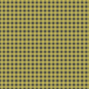 Tiny Gingham - Charcoal and Chartreuse