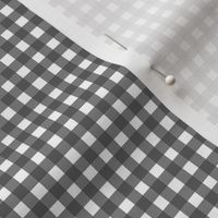 Tiny Gingham - Charcoal and White