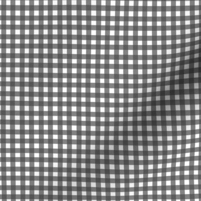 Tiny Gingham - Charcoal and White