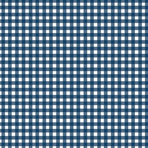Tiny Gingham - Navy and White