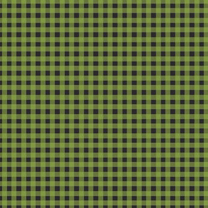 Tiny Gingham - Black and Green