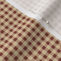 Tiny Gingham - Ivory and Brown