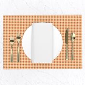 Tiny Gingham - Pale Yellow on Pumpkin Orange