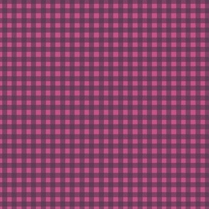 Tiny Gingham - Plum and Fuchsia