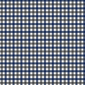 Tiny Gingham - Navy and Charcoal