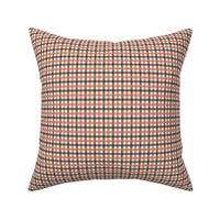 Tiny Gingham - Orange and Charcoal