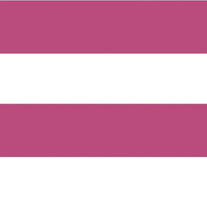 Large Horizontal Stripe - Magenta and White