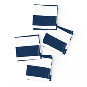 Large Horizontal Sailor Stripe - Navy and White