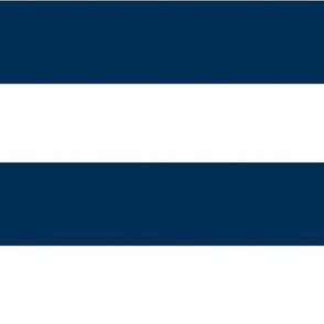 Large Horizontal Sailor Stripe - Navy and White