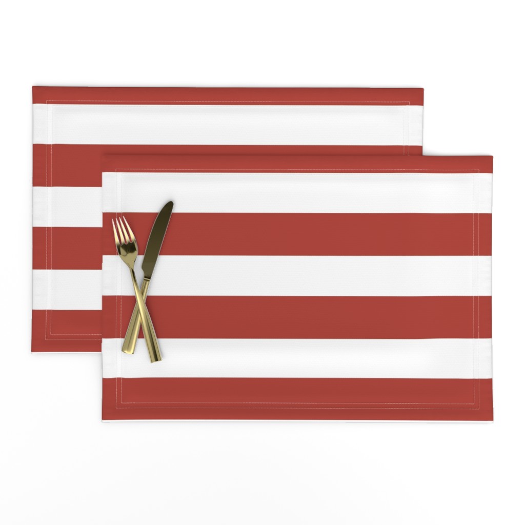 Large Horizontal Sailor Stripe - Classic Canadian Red & White