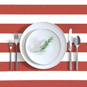 Large Horizontal Sailor Stripe - Classic Canadian Red & White