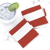 Large Horizontal Sailor Stripe - Classic Canadian Red & White