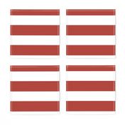 Large Horizontal Sailor Stripe - Classic Canadian Red & White