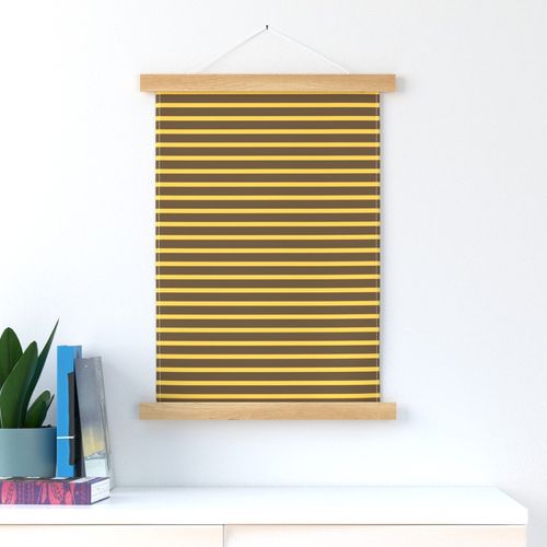 Retro Breton Stripe - Gold and Brown