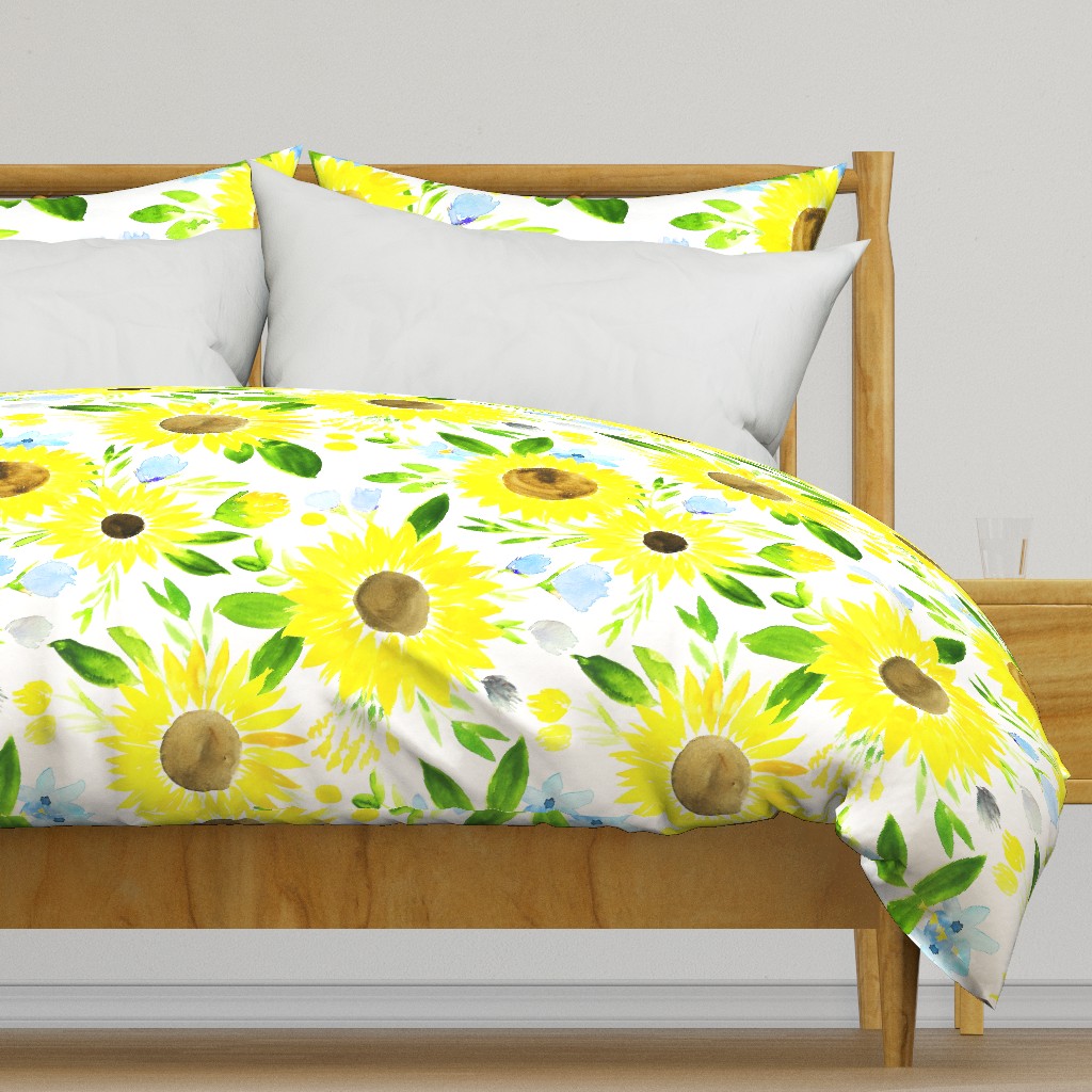 Sweet Sunflowers Field Spring Floral  - LARGE 