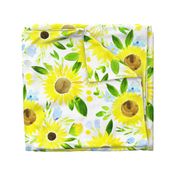 Sweet Sunflowers Field Spring Floral  - LARGE 