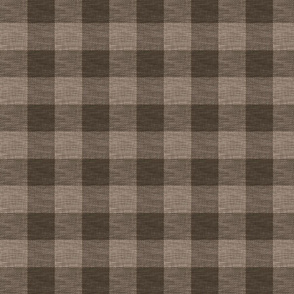 Textured Buffalo plaid - northwoods brown