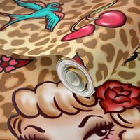 Large-Lady Leopard Tattoo Flash