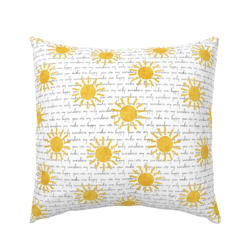 You are my Sunshine - yellow suns - yellow and grey coordinate - LAD20