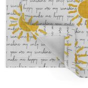 You are my Sunshine - yellow suns - yellow and grey coordinate - LAD20