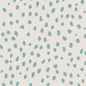 Pastel Turquoise blue marks on natural linen look