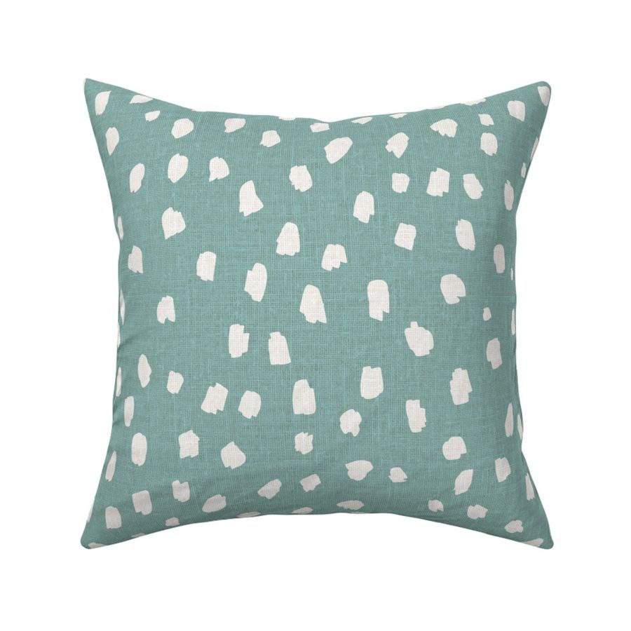 abstract speckle marks on jade spearmint green - Scandinavian simple basics - linen look