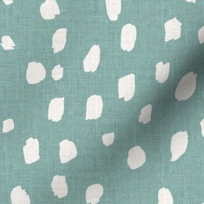 abstract speckle marks on jade spearmint green - Scandinavian simple basics - linen look