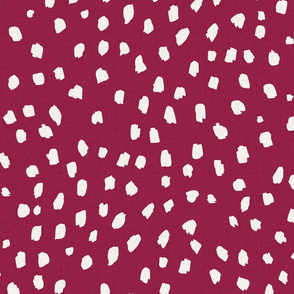White marks on linen look white on cherries jubilee Raspberry pink
