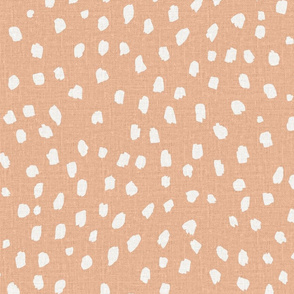 white marks on linen look white on mango peach Prairie sunset